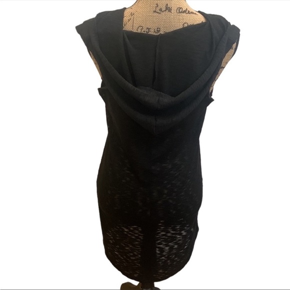 Swimsuit Cover Black Burnout Hooded Merona Black Bathing Suit Size‎ S - Picture 3 of 6